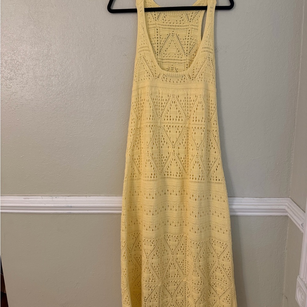 Zara knit maxy dress size small Yellow Lace Dress - Picture 5 of 7